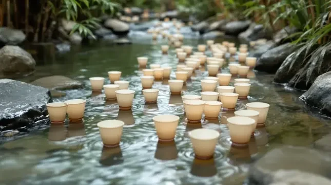 曲水流觞 - 桃子视频竹影清风影像