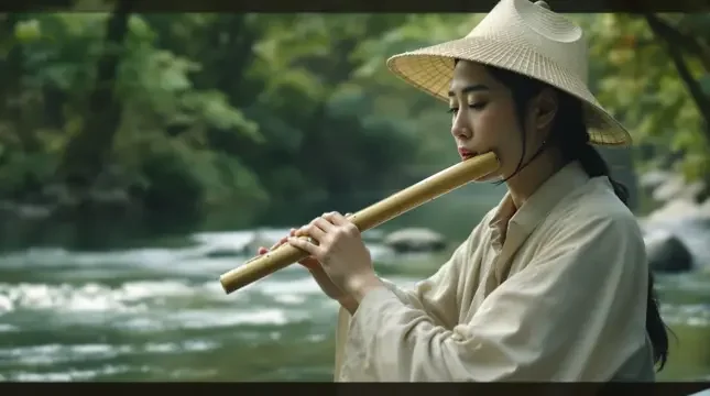 竹笛悠扬 - 桃子视频竹影清风影像