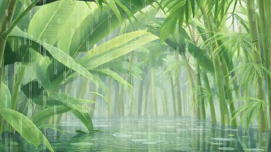 雨打芭蕉 - 桃子视频竹影清风影像