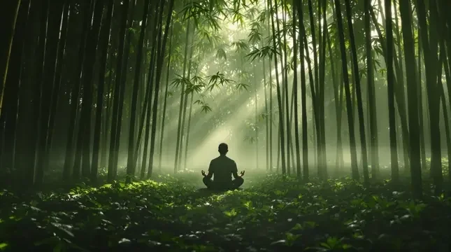 幽篁独坐 - 桃子视频竹影清风影像
