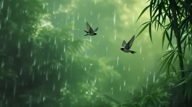微雨燕双飞 - 桃子视频竹影清风影像
